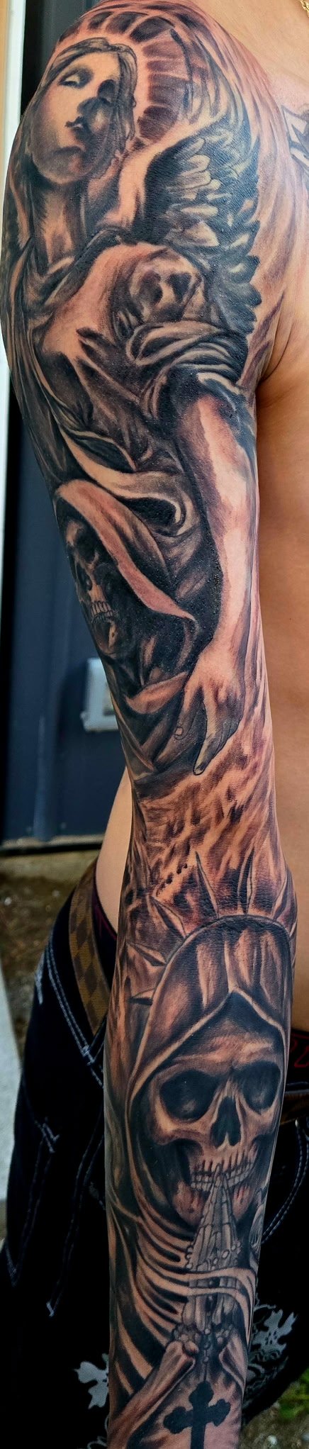 Custom tattoo work by Scott Hankins